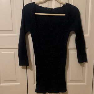 Sparkly knit long sweater